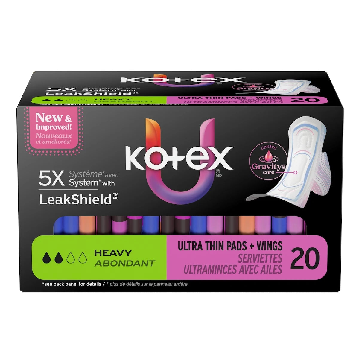 Kotex Ultra Thin Pads with Wings, Heavy Absorbency product detail