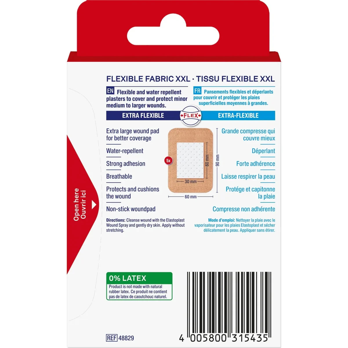 Elastoplast Flexible Fabric XXL Adhesive Bandages product detail