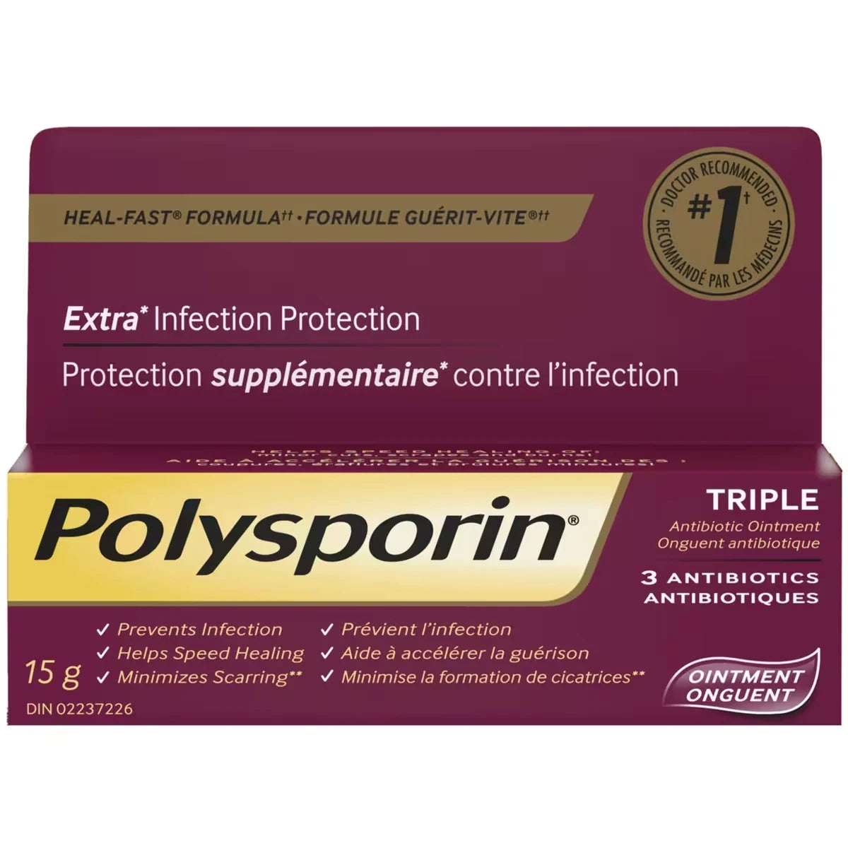 Polysporin Triple Antibiotic Cream, Heal-Fast Formula product image