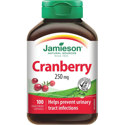 Jamieson Cranberry Capsules, 250 mg front package