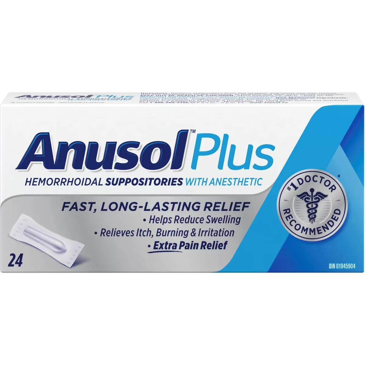 Anusol Plus Suppository front package