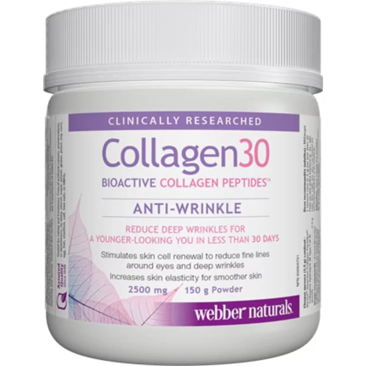 Webber Collagen30® Bioactive Collagen Peptides 2500 mg front package