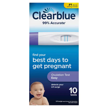 Clearblue Easy Ovulation Predictor Kit, 10 Ovulation Tests front package