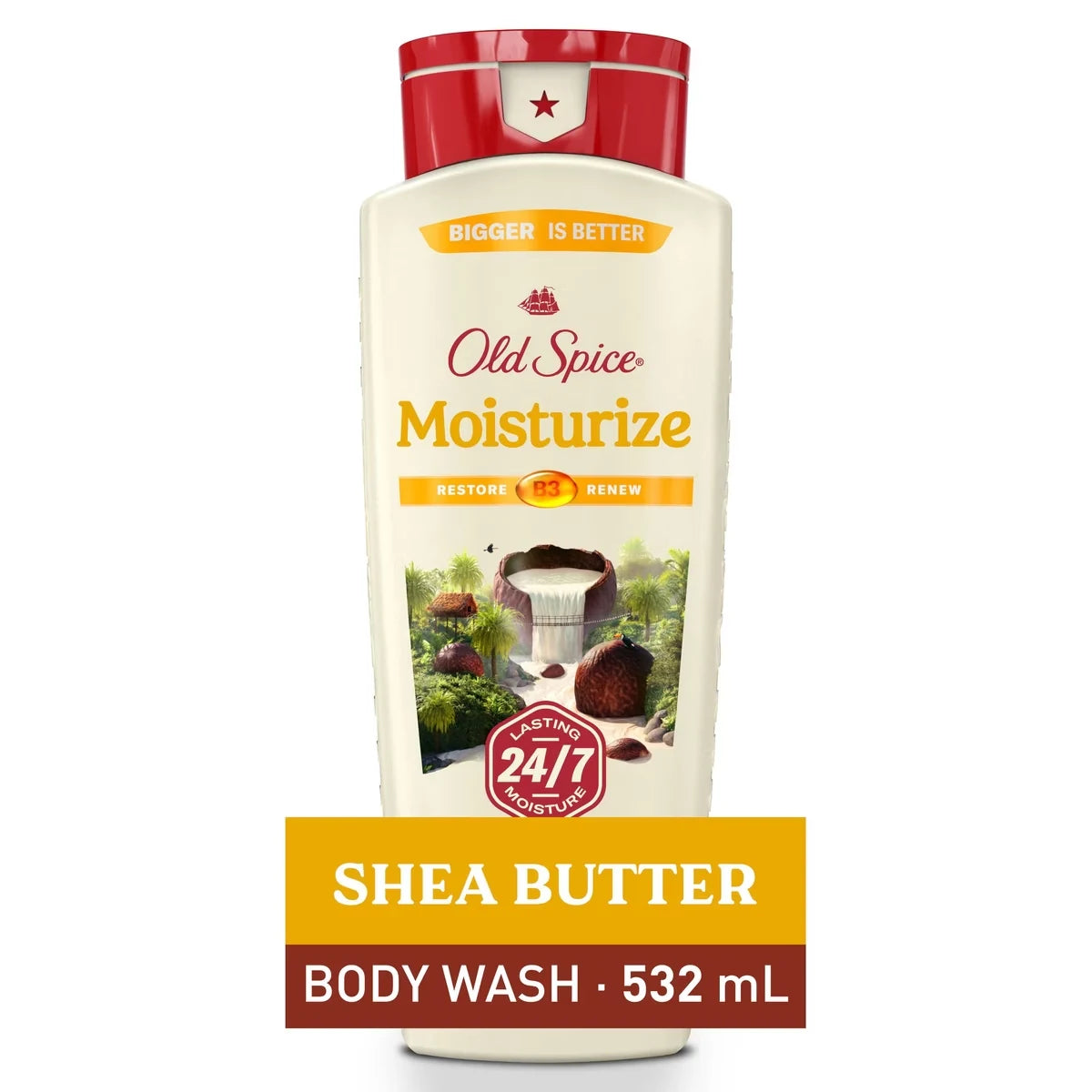Old Spice Men's Body Wash Moisturize with Shea Butter front package