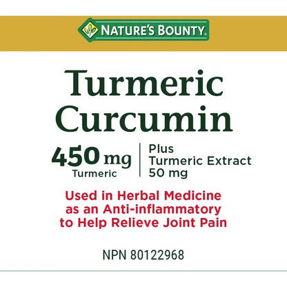 Natures Bounty Turmeric Curcumin, 450 mg, Anti-inflammatory product detail