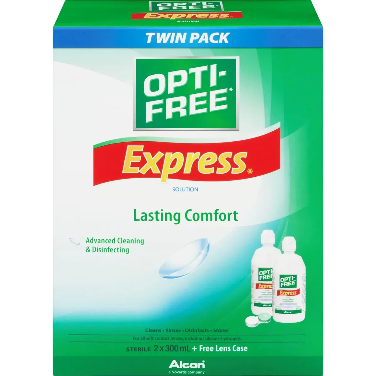 Opti-Free Express® Twin Pack front package