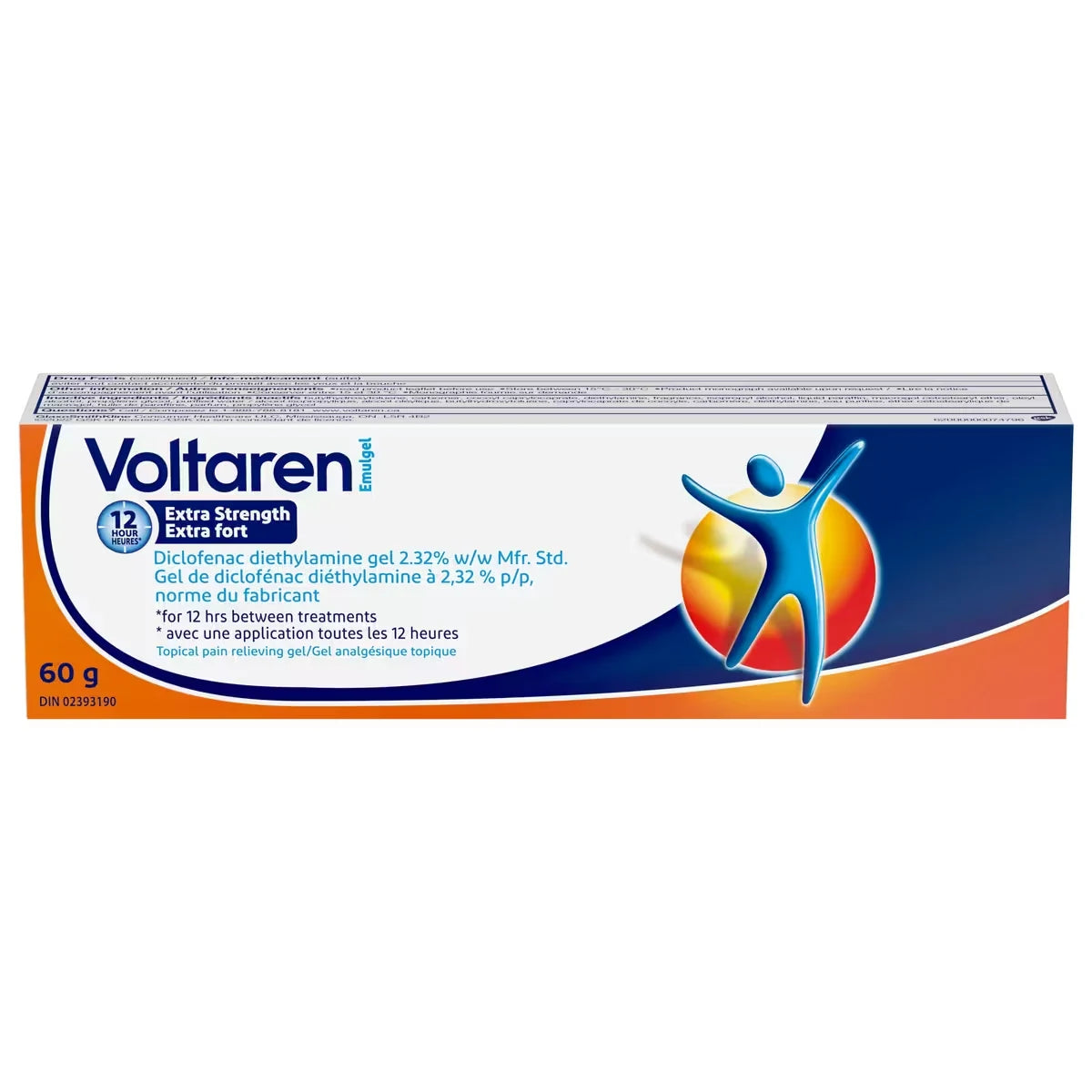 Voltaren EmulGel Extra Strength Gel for Back, Joint & Muscle Pain front package
