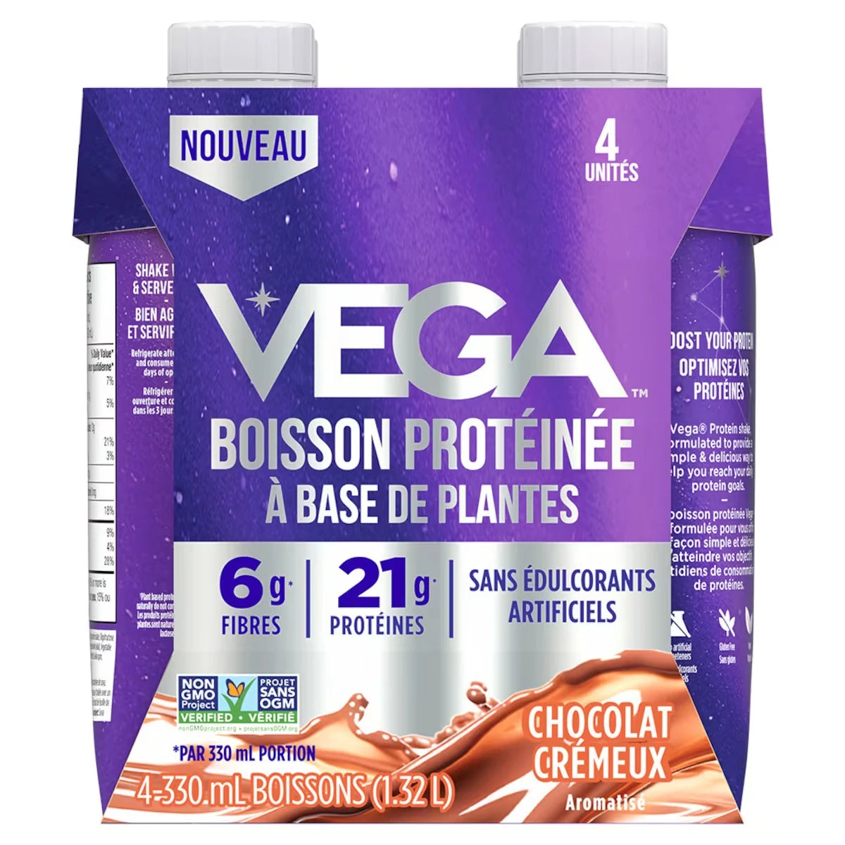 Vega Nutrition Shake CA Chocolate (4ct) 4 count product detail