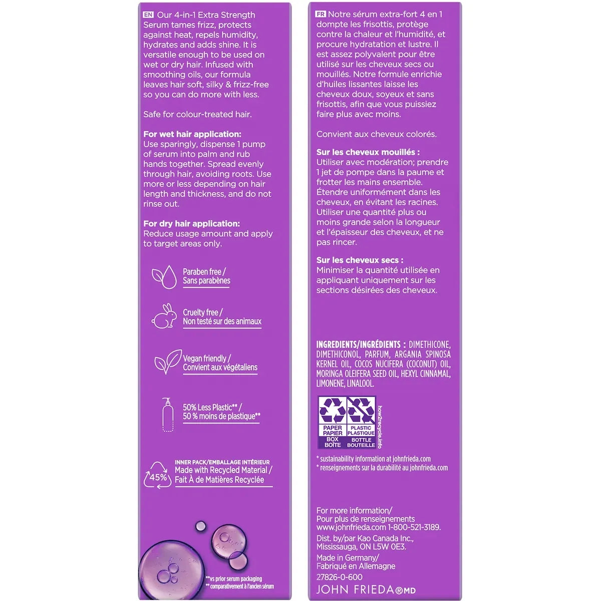 John Frieda Frizz Ease Extra Strength Serum product detail