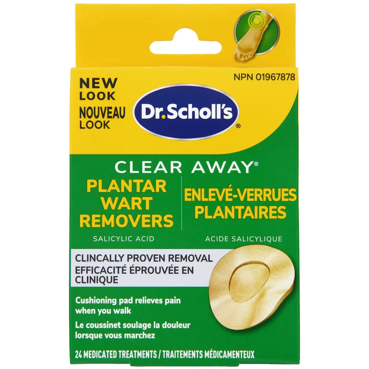 Dr. Scholl's DS Clear Away Plantar Wart Remover front package