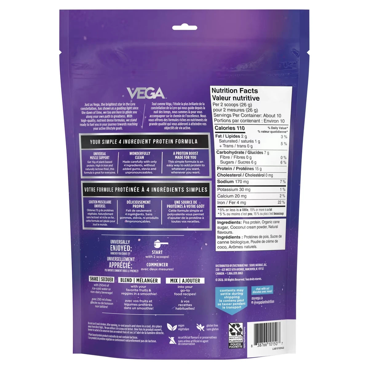 Vega Protein Made Simple Vanilla product detail