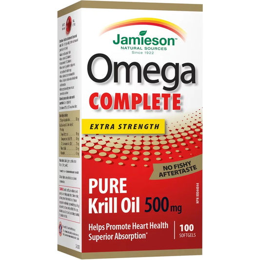 Jamieson Omega CompleteTM Extra Strength Super Krill Softgels, 500 mg front package