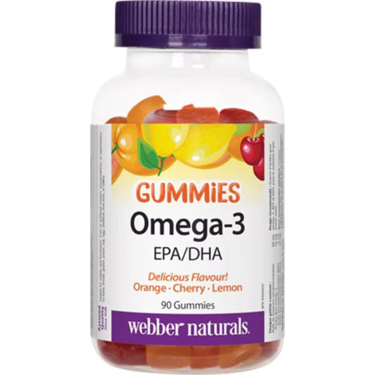Webber Omega-3 Gummies EPA/DHA 150 mg, Orange · Lemon front package