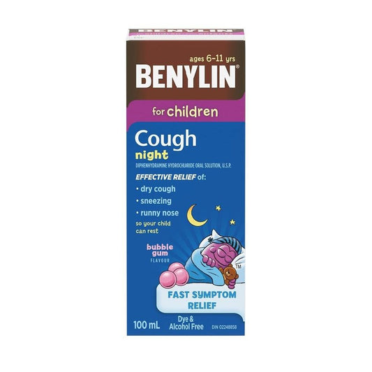 Benylin for Children Cough Nighttime Bubble Gum 100ml