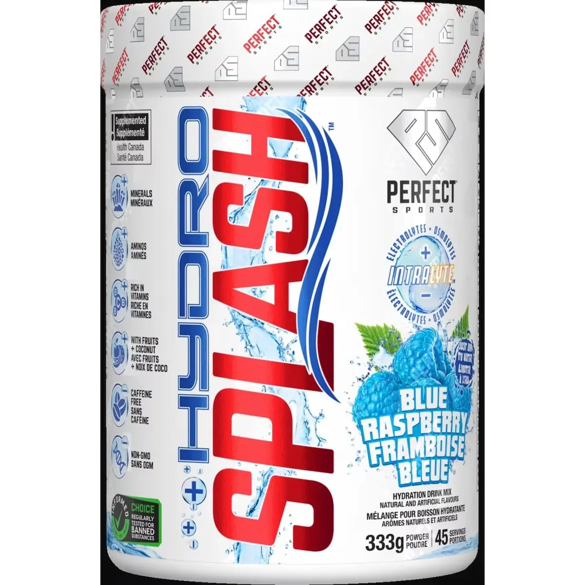 Perfect Sports Hydro-splash Hydration Mix front package