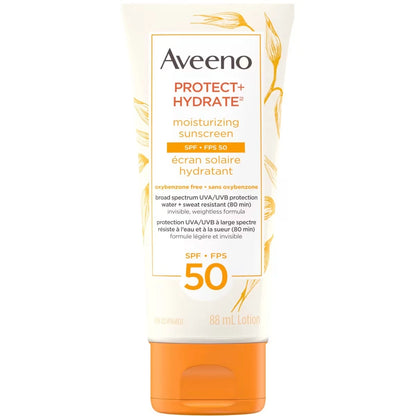 Aveeno Protect & Hydrate Face Sunscreen Lotion SPF 50 front package