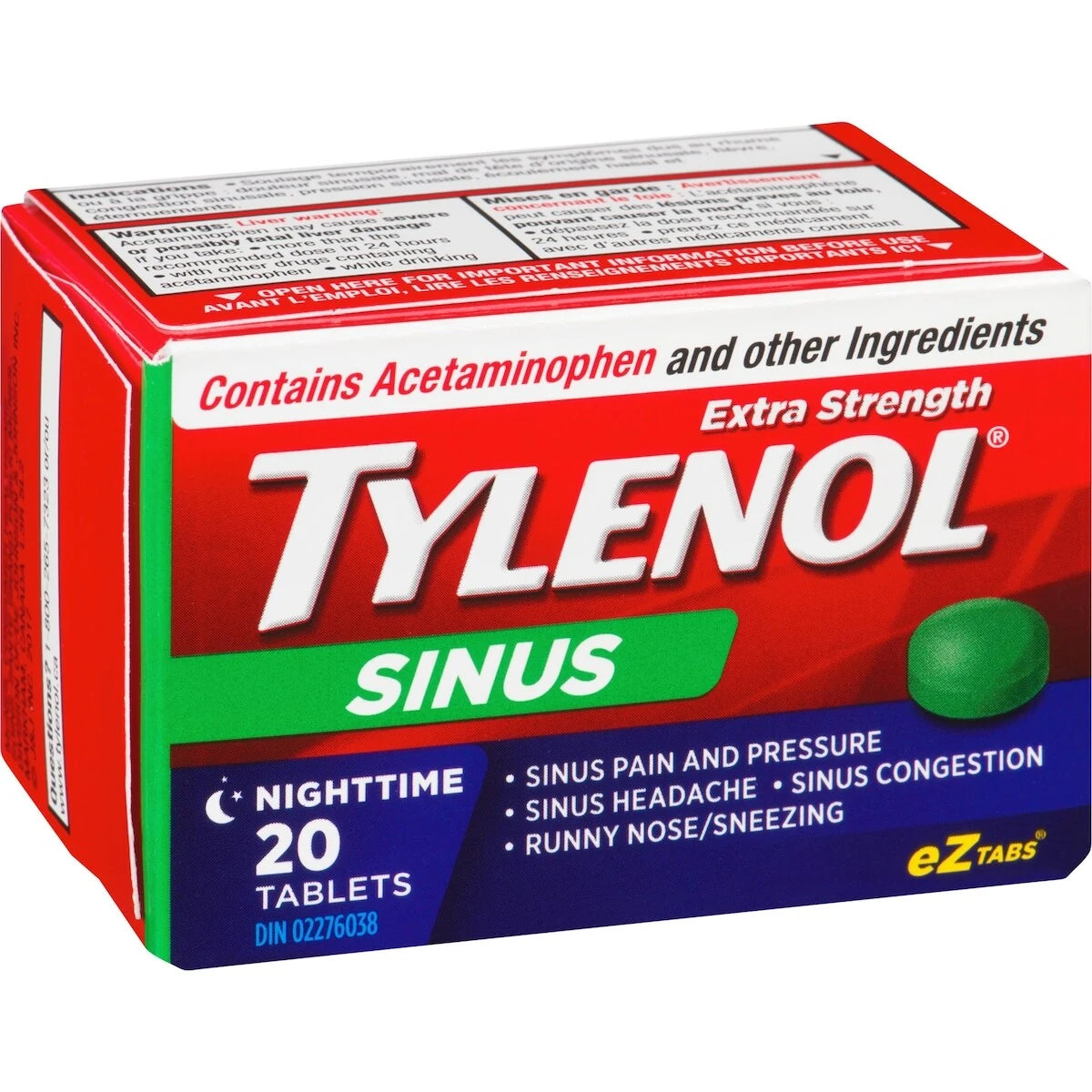 Tylenol Extra Strength Sinus Relief Night Acetaminophen, 500mg product detail