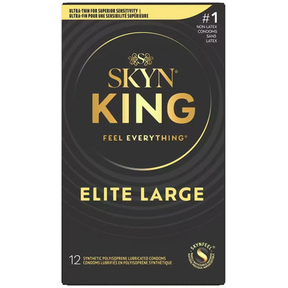 Skyn King Elite Large Non-Latex Condom 12ct 12 count front package