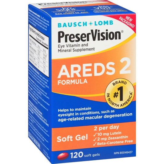 PreserVision Eye Vitamin & Mineral Supplements AREDS 2 Formula 120 Soft Gels product detail