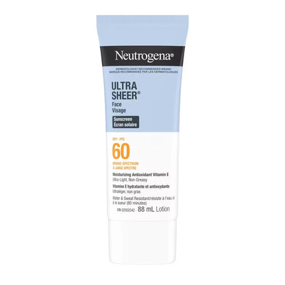 Neutrogena Ultra Sheer Face Sunscreen SPF 60 front package