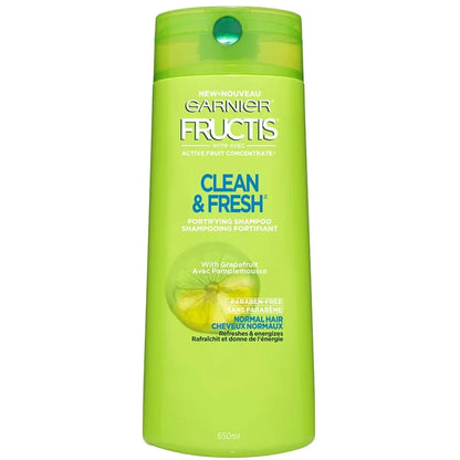 Garnier Fructis Clean & Fresh Shampoo front package