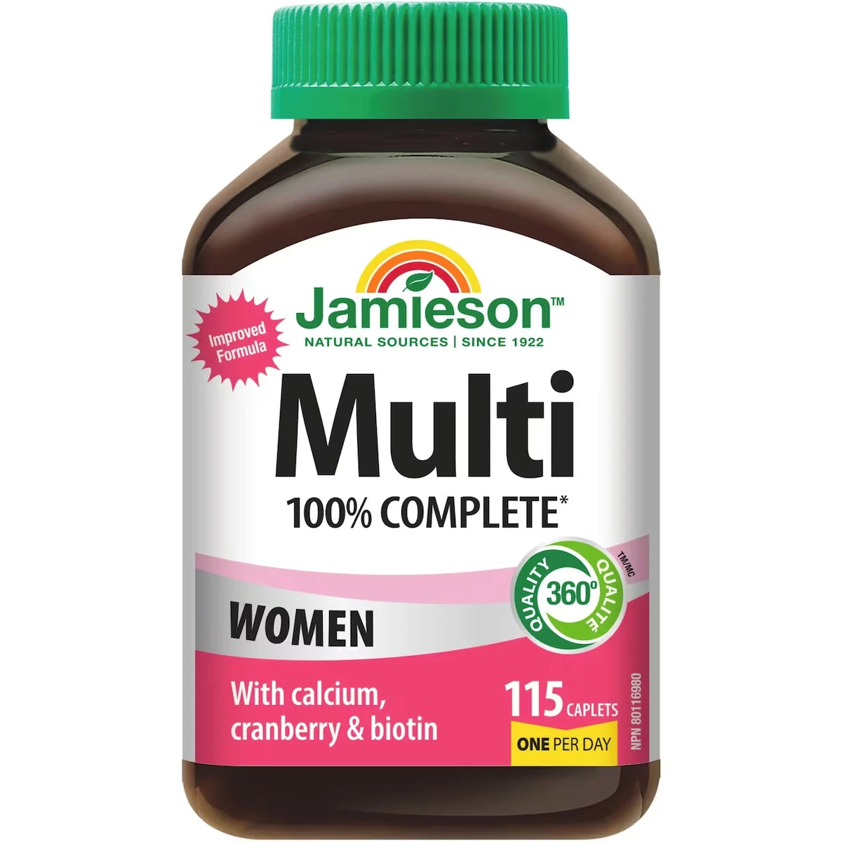 Jamieson 100% Complete Multivitamin for Women 115 ct 115 count front package