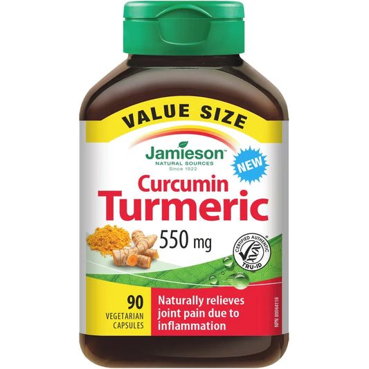 Jamieson Turmeric Curcumin 550 mg Value Size front package