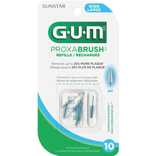 Gum Proxabrush Interdental Refills, Wide - 10Ct 10 count front package