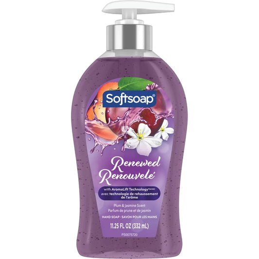 Softsoap Renewed Liquid Hand Soap, Plum and Jasmine Scent front package