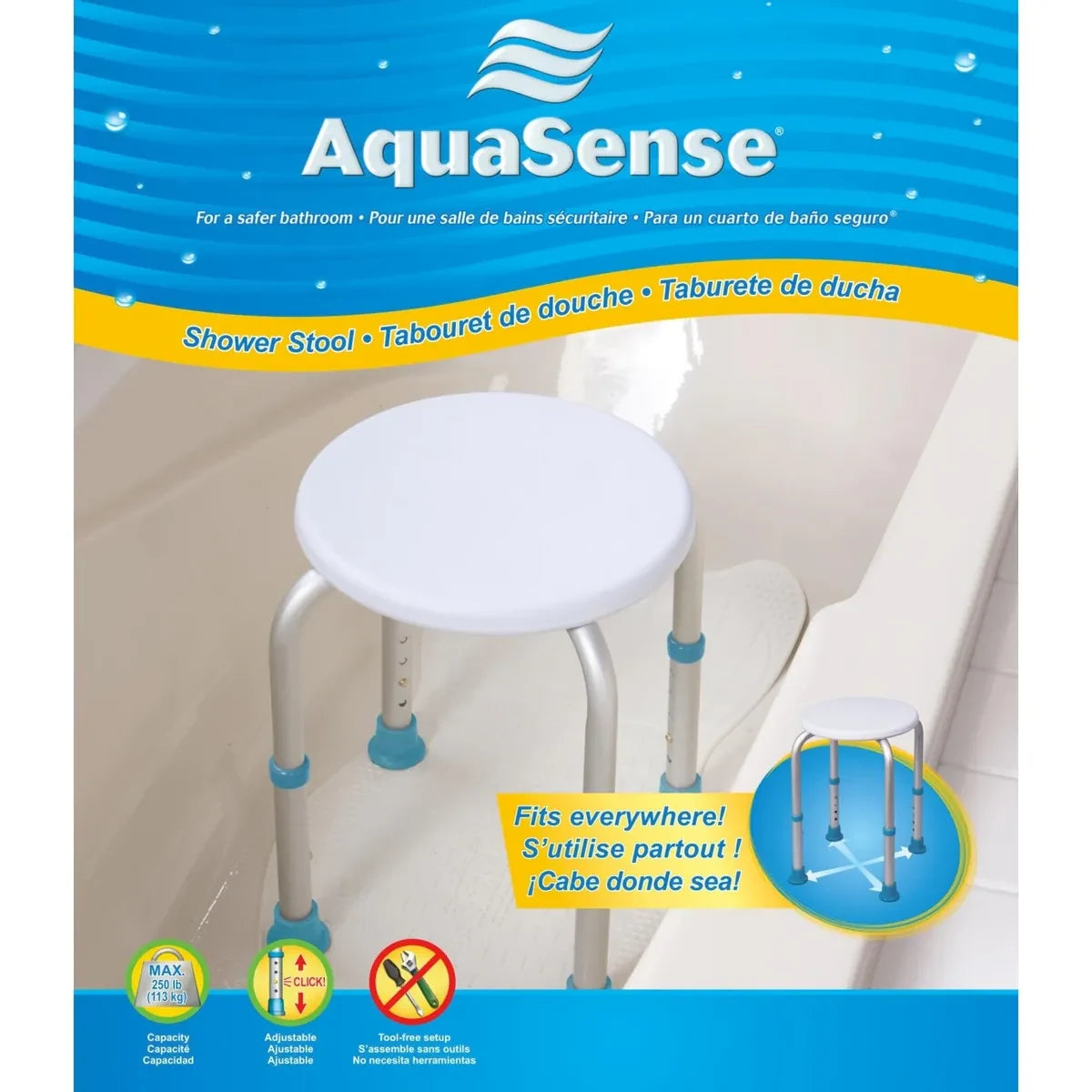 Aquasense Shower Stool front package