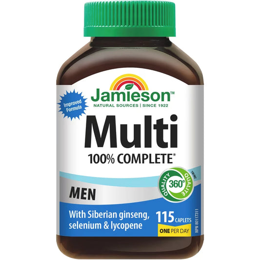 Jamieson 100% Complete Multivitamin for Men 115 ct 115 count front package