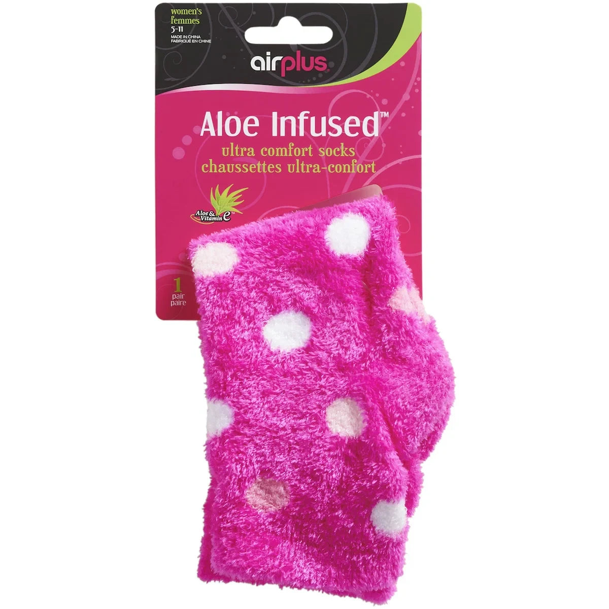 Airplus Aloe Infused Ultra Comfort Sock front package