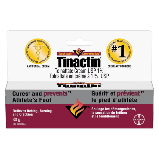 Tinactin Cream, Antifungal treatment, 30 g front package