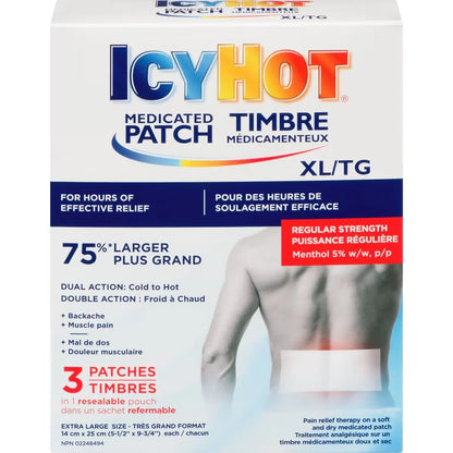 Icy Hot Medicated Patch XL front package