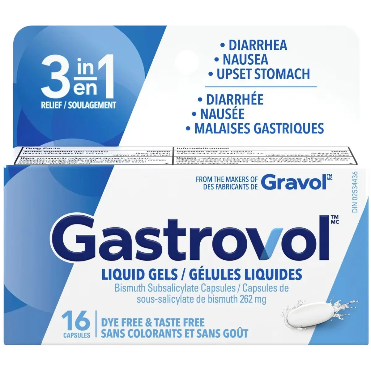 Gastrovol Liquid Gels front package