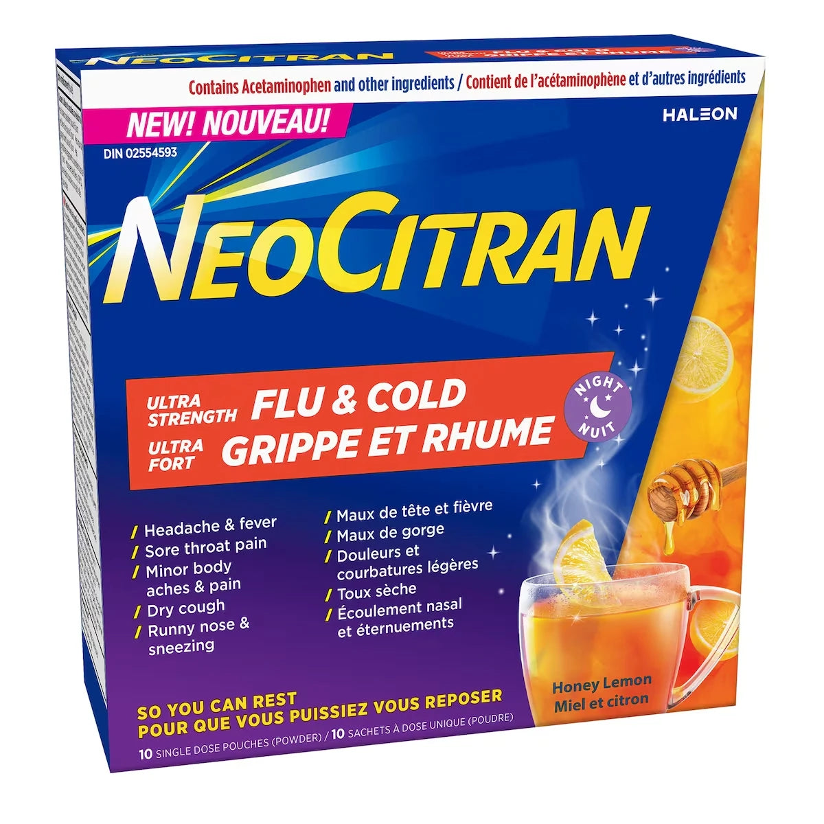 Neo Citran Ultra Strength Flu & Cold Night, Honey Lemon product detail
