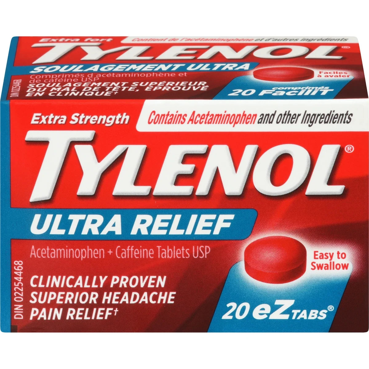 Tylenol Ultra Migraine Pain Relief Acetaminophen front package