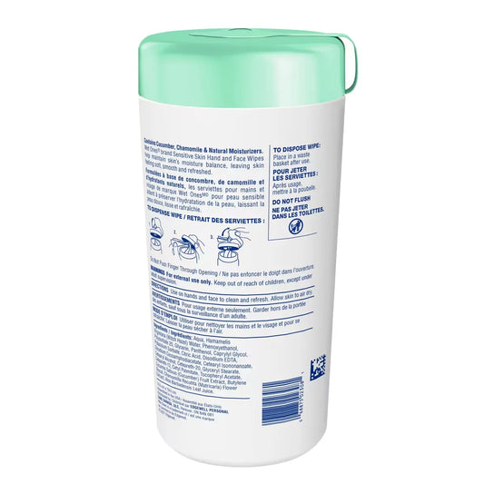 Wet Ones Sensitive Skin Alcohol-Free Hand Wipes product detail