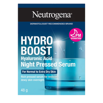 Neutrogena Hydro Boost Night Pressed Hyaluronic Acid Serum front package