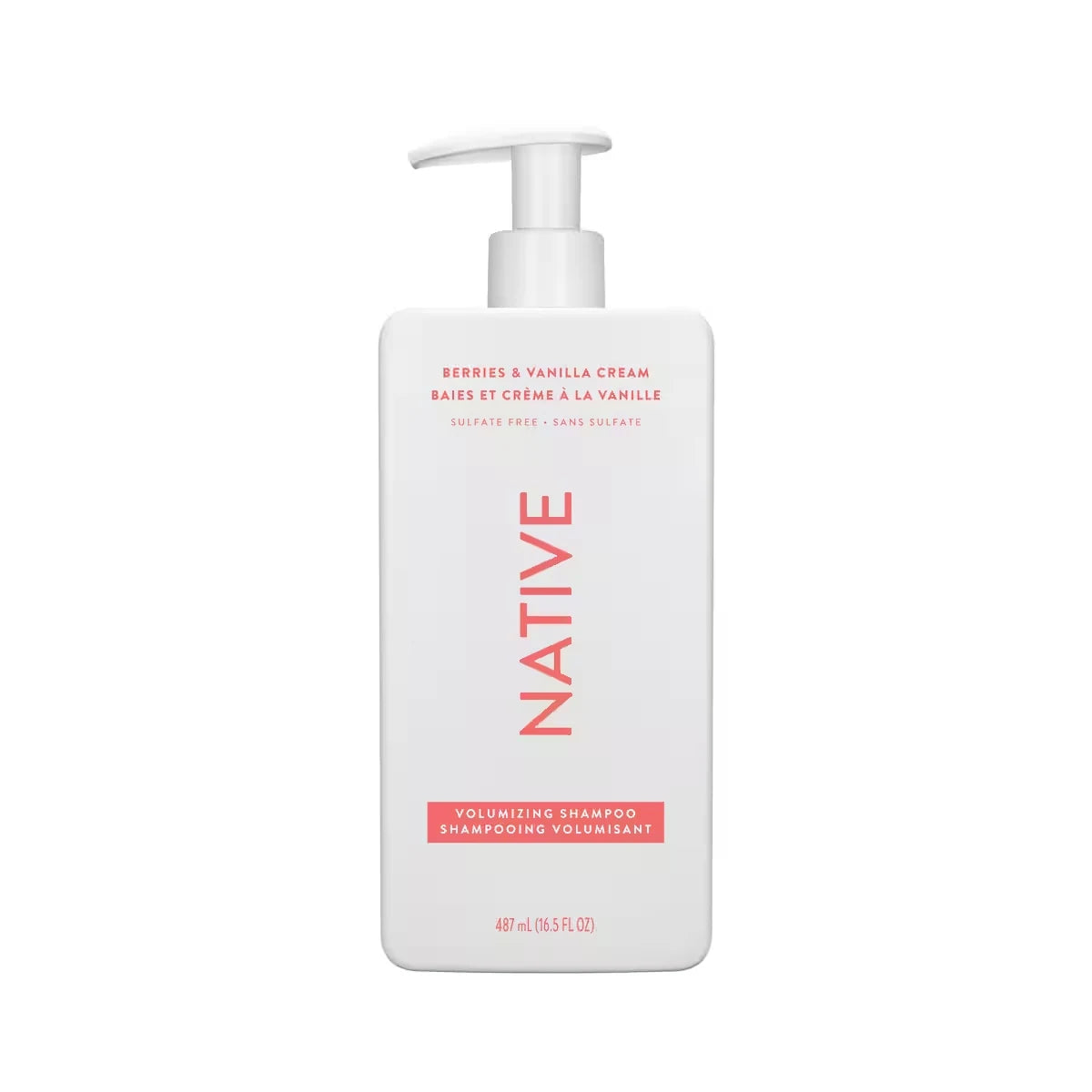 Native Berries & Vanilla Cream Volumizing Shampoo front package