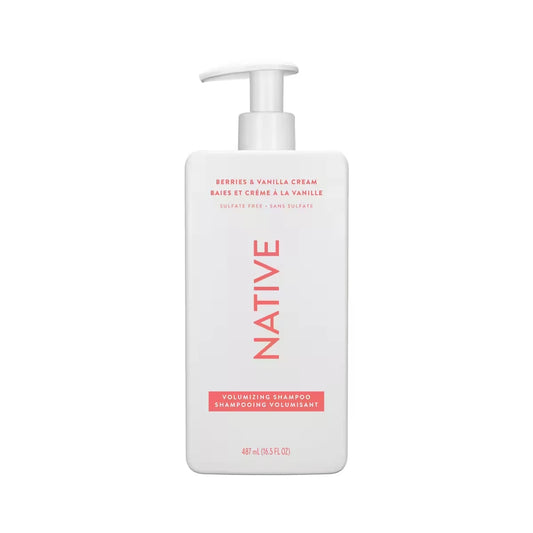 Native Berries & Vanilla Cream Volumizing Shampoo front package