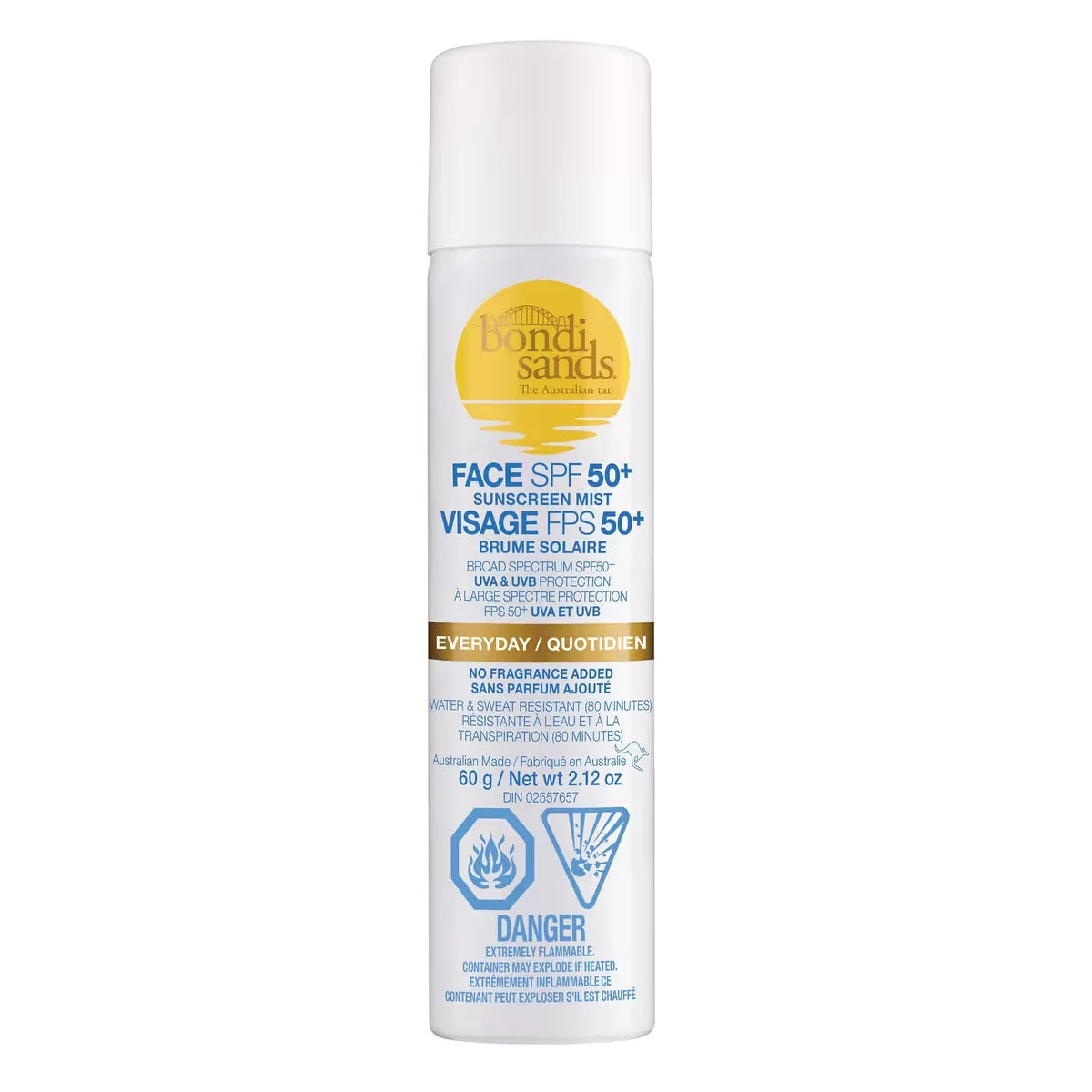 Bondi Sands SPF 50+ Everyday Sunscreen Face Mist 60g front package