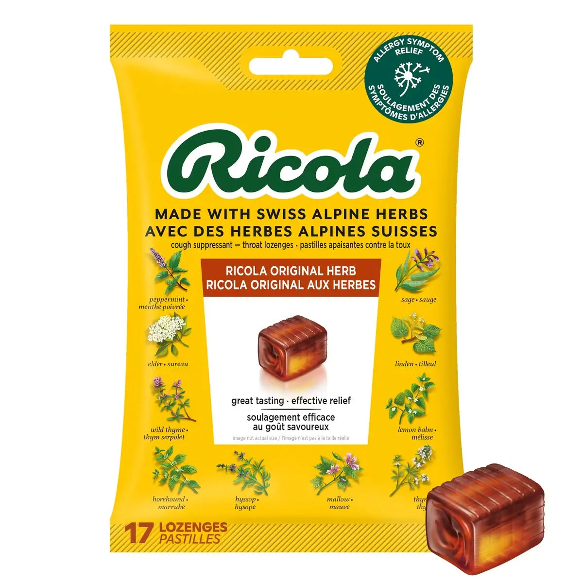 Ricola Original Natural Herb Cough Suppressant Throat Lozenges product image