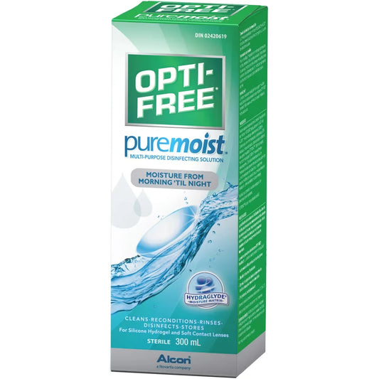 Opti-Free PureMoist® Multipurpose Contact Lens Solution front package