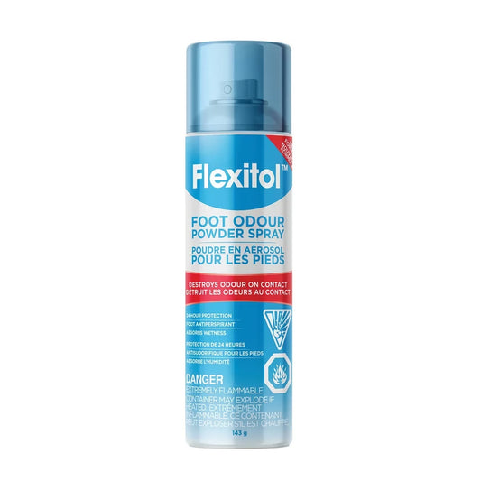 Flexitol Foot Odour Powder Spray front package