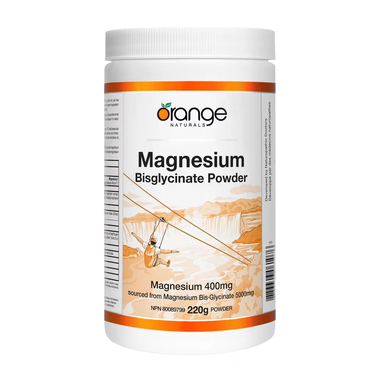 Orange Naturals Magnesium Glycinate 400mg - Powder front package
