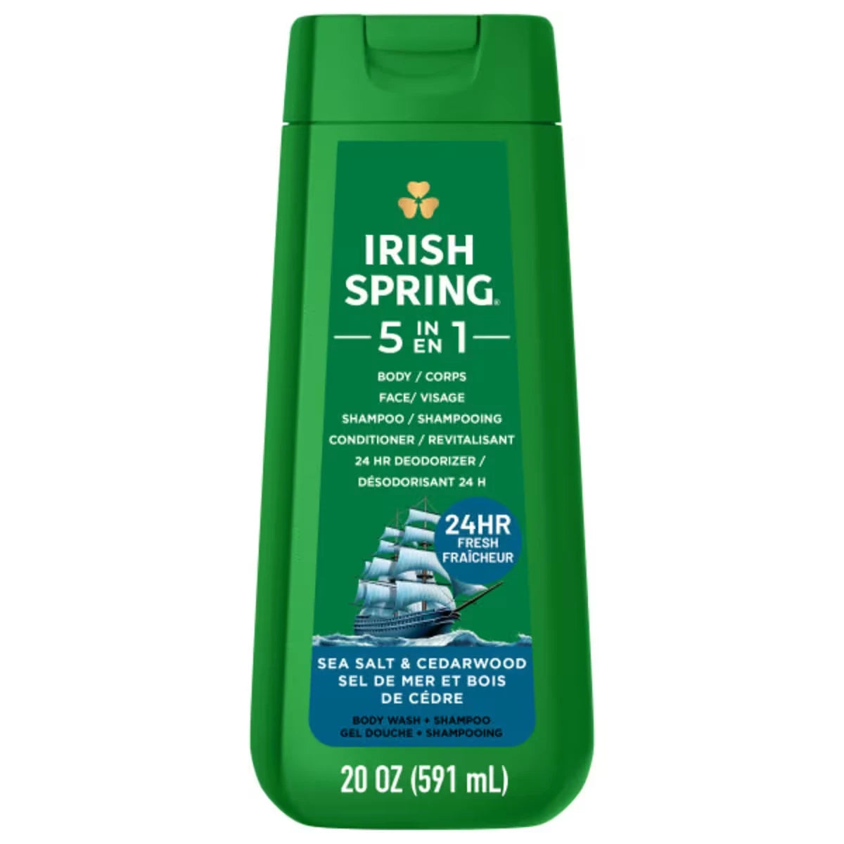 Irish Spring 5 in 1 Body Wash, Sea Salt & Cedarwood Scent product image