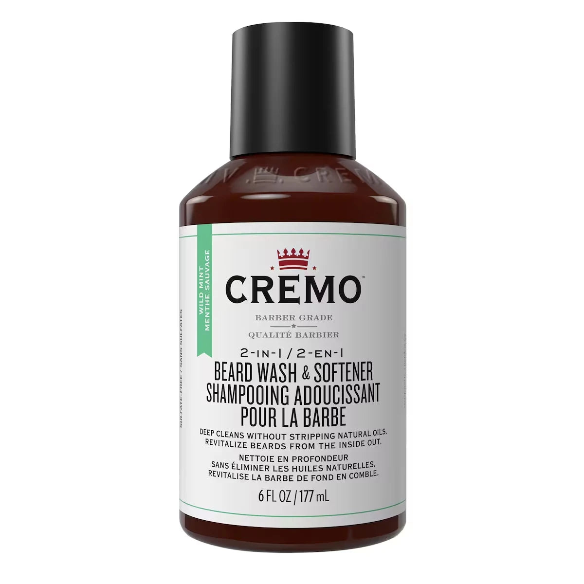 Cremo Beard Wash & Softener 2-IN-1 Mint front package