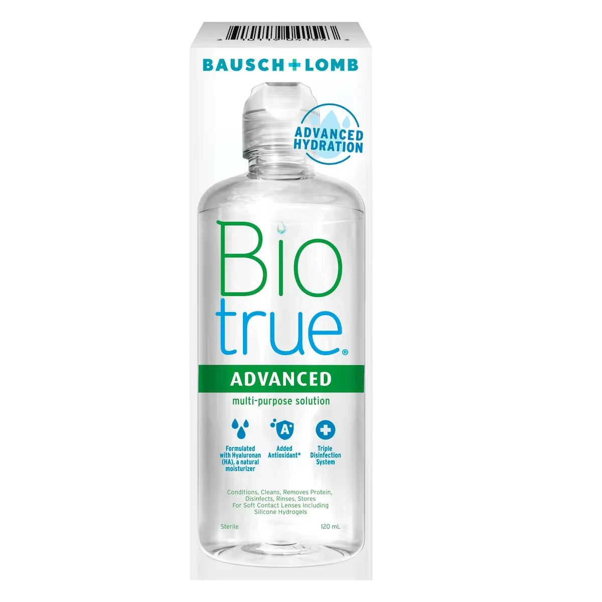 Biotrue Advanced Multi-Purpose Solution front package