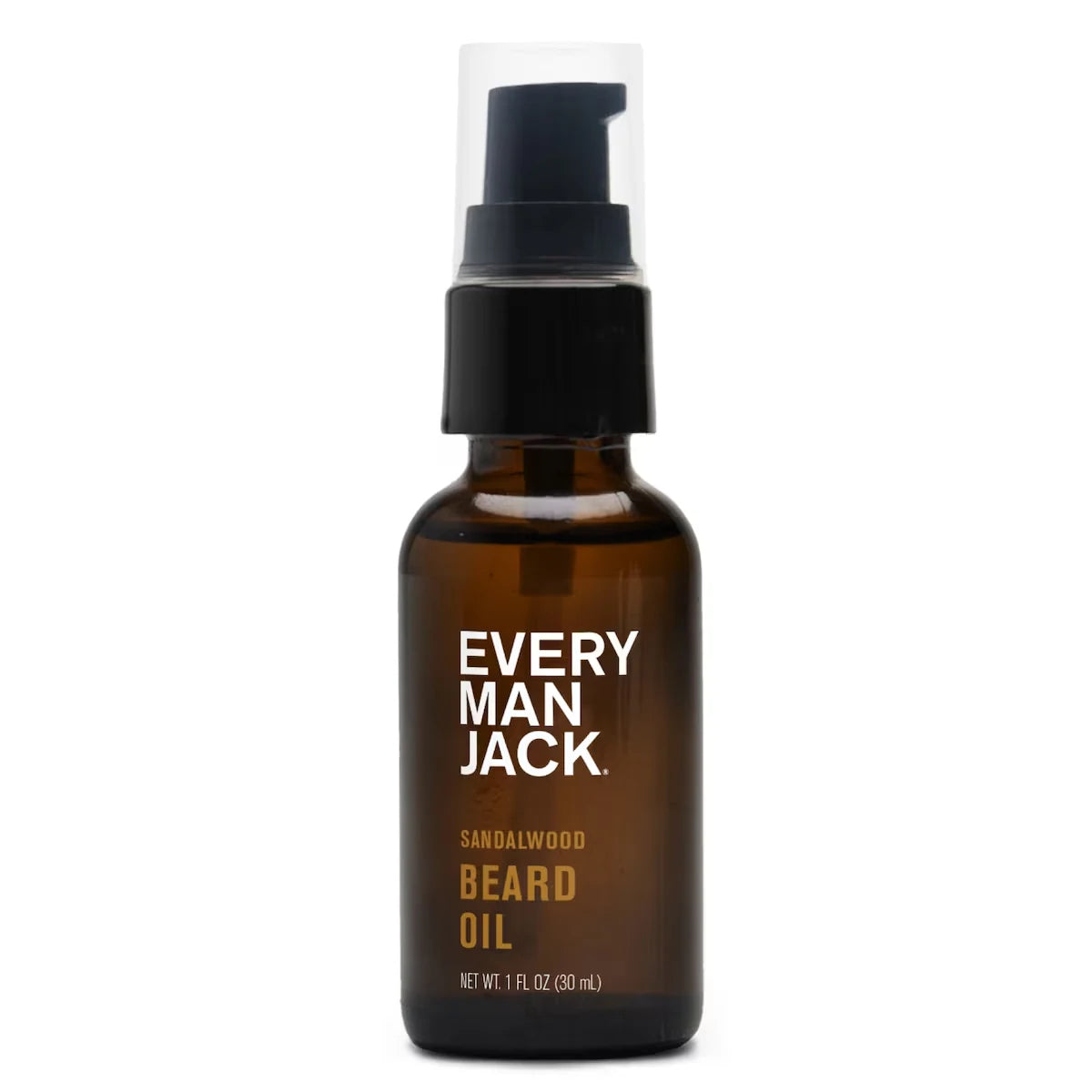 Every Man Jack EMJ Beard Oil Sandalwood front package